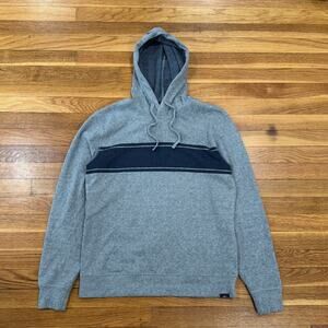 Faherty Hoodie Mens Medium Hooded Sweatshirt Grey Blue Long Sleeve